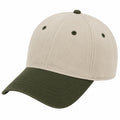 Baseballkappe Einheitsgröße Beige/Olivegrün Zweifarbig mit gebogenem Schirm