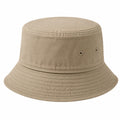 Bucket Hat Einheitsgröße aus Baumwolltwill in Beige mit breiter Krempe