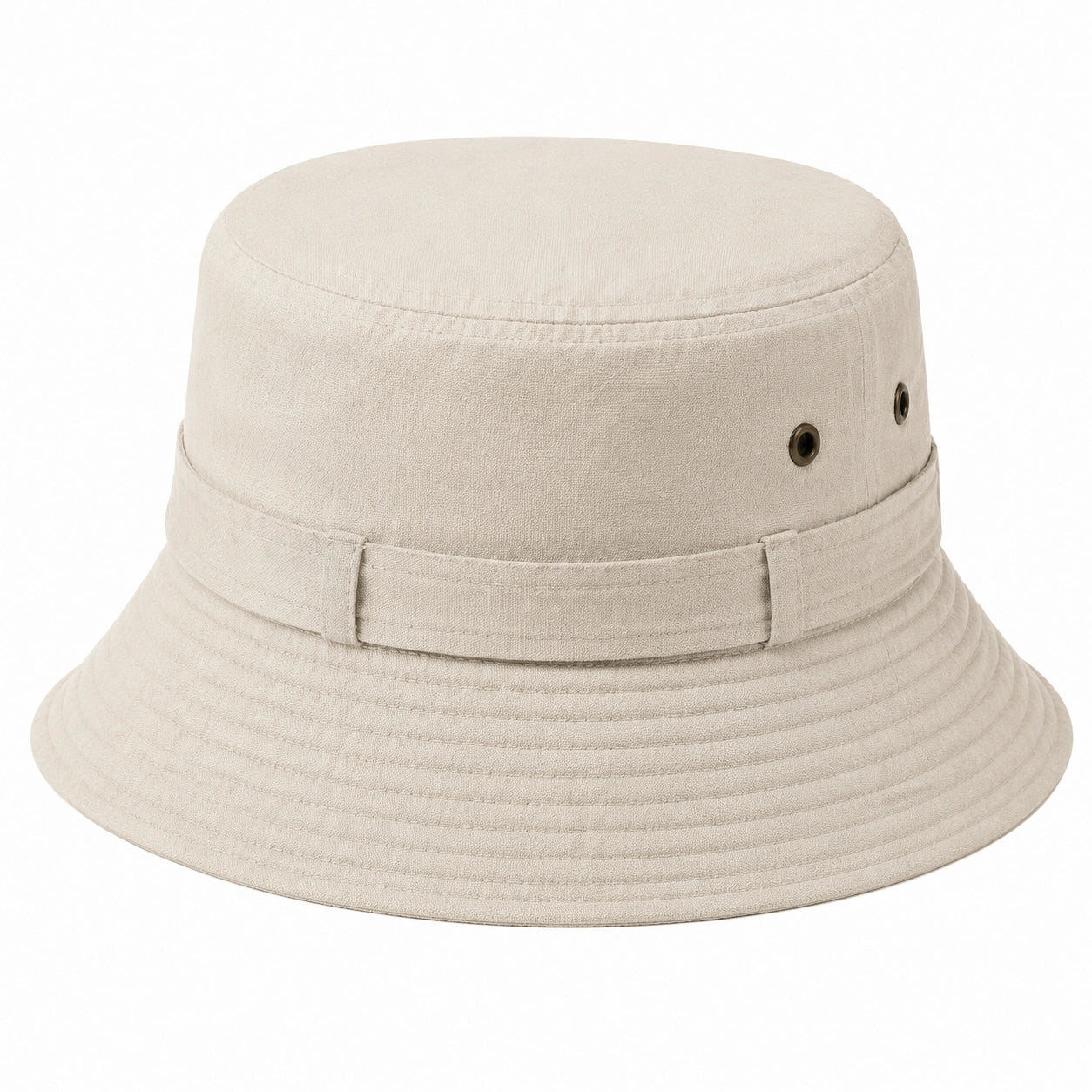 Anglerhut Einheitsgröße aus Textil in Beige mit Krempe