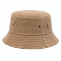 Fischerhut Einheitsgröße aus Cordstoff in Beige mit Belüftungsösen