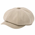 Schiebermütze Einheitsgröße Beige aus strukturiertem Webstoff im klassischen Stil