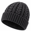 Strickmütze Einheitsgröße Anthrazit mit Fleecefutter für Alltag und Winter