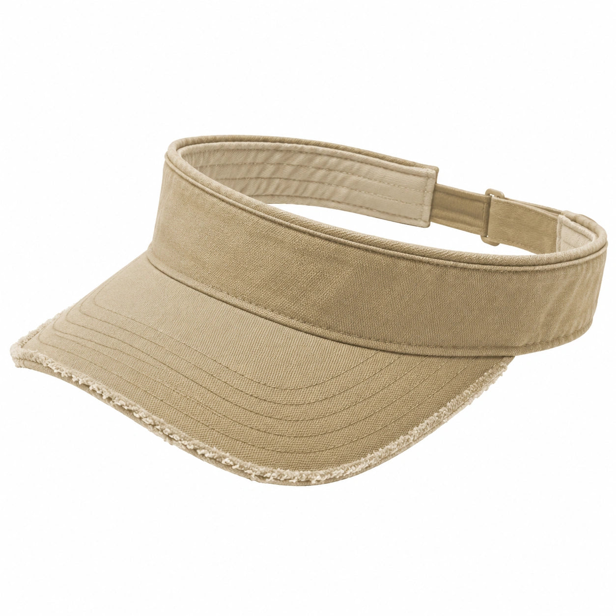 Visierkappe Einheitsgröße Textil Beige verstellbarer Sonnenschutz
