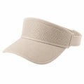 Visierkappe Einheitsgröße Beige mit Netzstoff und Klettverschluss für Sport und Alltag