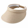 Sonnenvisier Einheitsgröße Beige aus textilem Flechtmaterial - verstellbarer Sonnenschutz